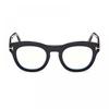 Tom Ford Eyeglasses Round Full Rim  Dark Havana Frame And Clear Blue Light Block