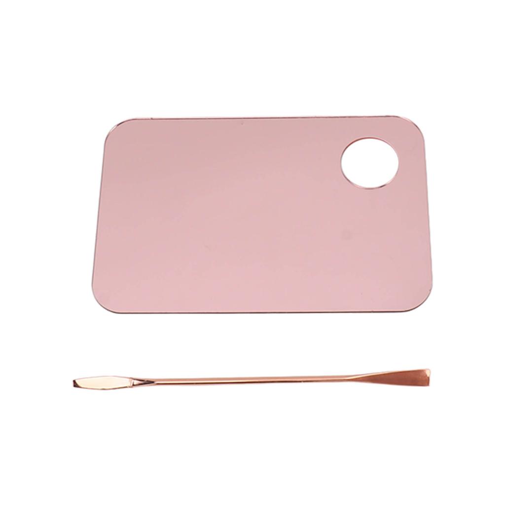 Rose Gold Foundation Mixing Tray Spatula Set Foundation Holder Plate Makeup Nail Art Palette