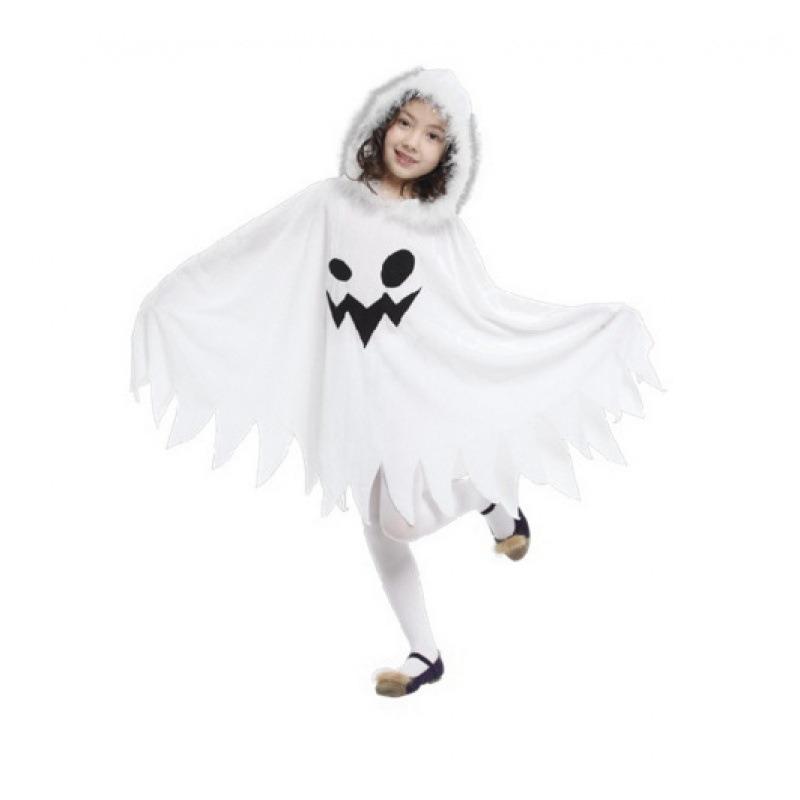 Halloween children's character role-playing clothes, scary elf suit, playful white ghost costume