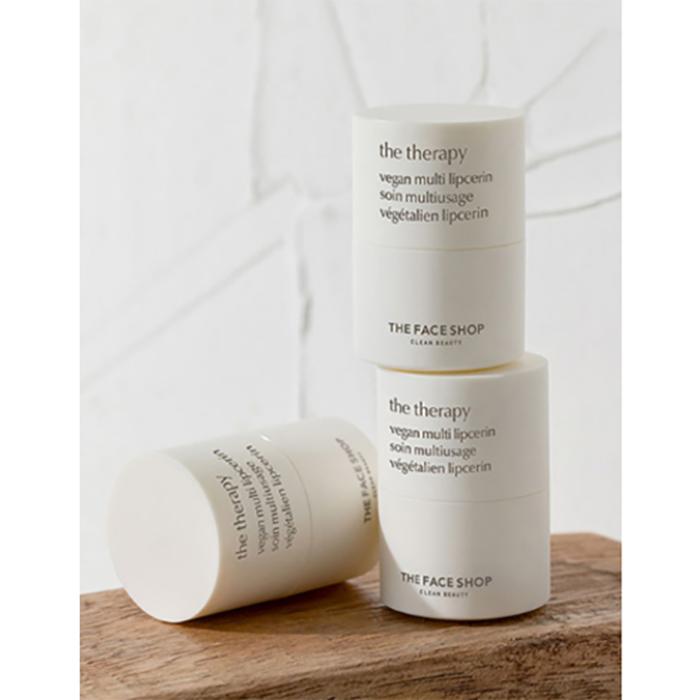 THE FACE SHOP The Therapy Vegan Trial Kit 4-Piece Set – Multi-Liposome Skincare Routine, Korean