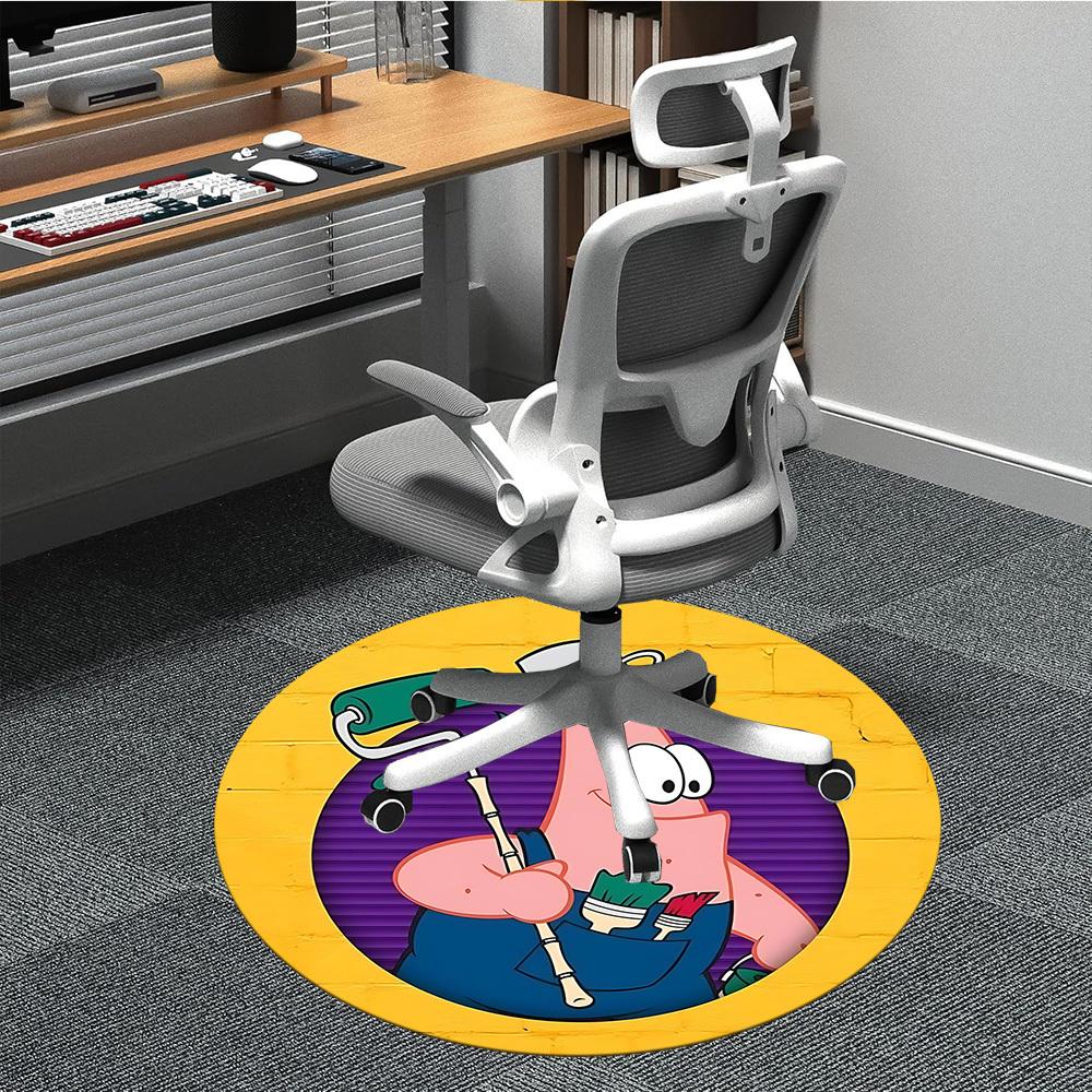1pcPatrick Star Office Round Area Rug, Indoor Mat Suitable For Office,Bedroom Living Room Home Decor, Room Deco A0928112