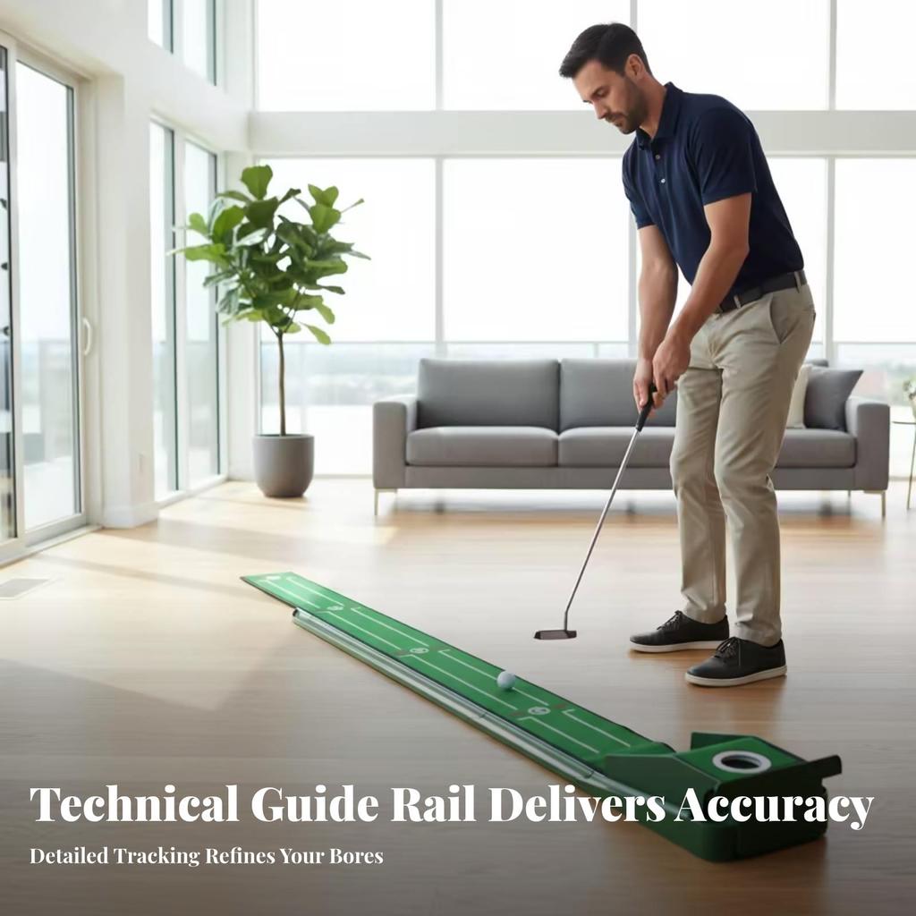 Golf Putting Mat with Track Portable for Garage