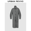 UR 2025 Urban Chic Scarf Collar Wool Blend Long Coat