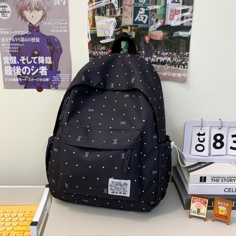 Schoolbag Bow Student Backpack College Student Simple Versatile School Bag Junior High School Student Backpack Travel Backpack
