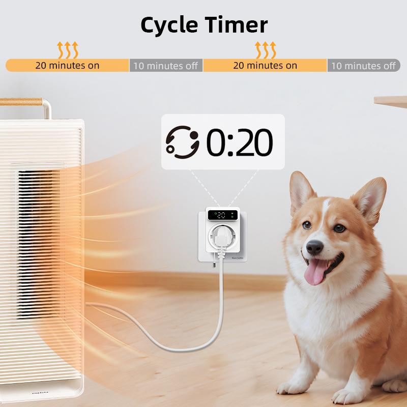 Tuya Wifi Digital Thermostat Socket 16A Precision Plug Remote Temperature Controller Timer Switch Cooling Heating 3M NTC Sensor