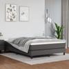 347786 vidaXL Pocket Spring Bed Mattress Grey 140x190x20cm Faux Leather