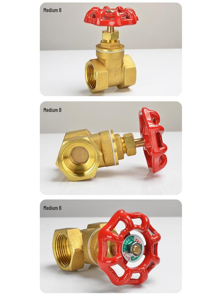 Brass Gate Valve for Water Meters with Thickened Silk Thread and PPR2 Double Hot Melt (4-6 Points)