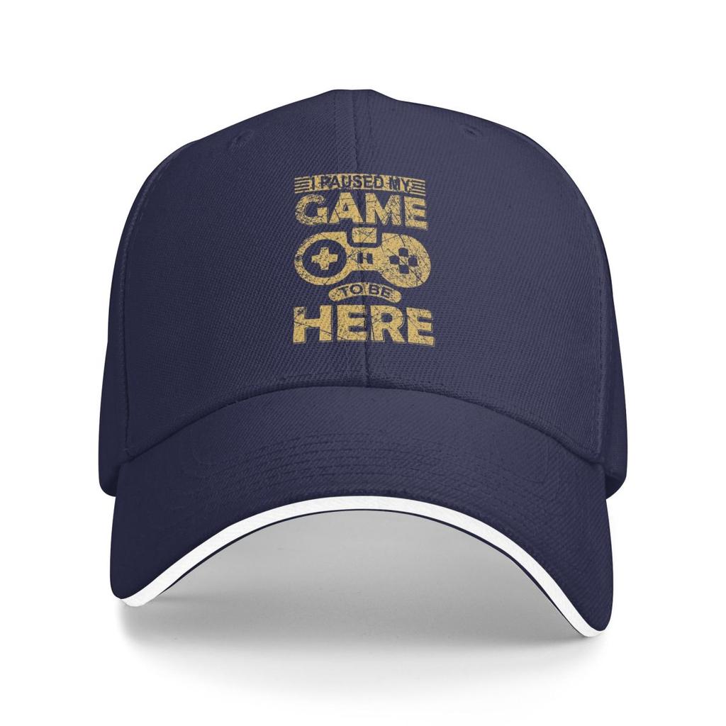 I Paused My Game To Be Here Game Controller Baseball Caps Snapback Baseball Hats Breathable Casual Casquette Outdoor for Unisex