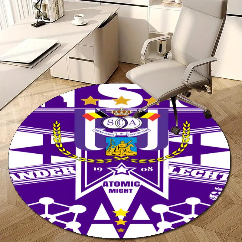 Personalized Anderlecht Round Chair Office Rug - Perfect for Mat, Office Chair & More - Ideal Gift for Birthdays and Holidays
