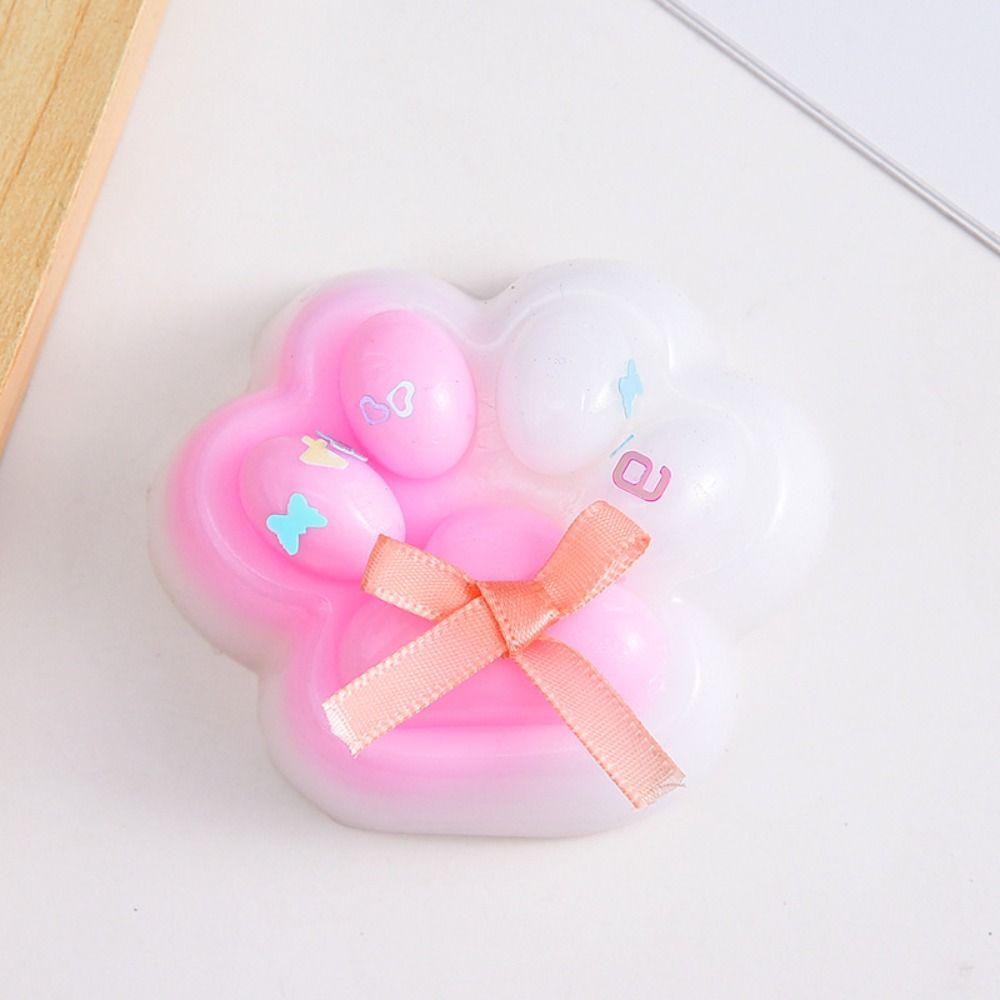 2pc/set Soft Cat Paw Squeeze Toy TPR Cat Paw Pinch Toy Sensory Toy Cartoon Fidget Toy  Children