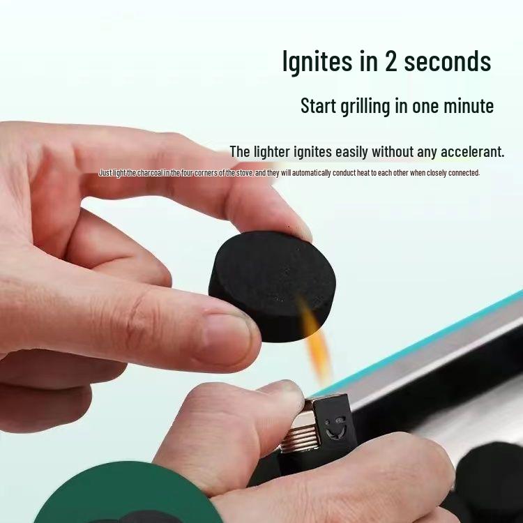 Портативный одноразовый угольный мангал-гриль для кемпинга и использования на открытом воздухе