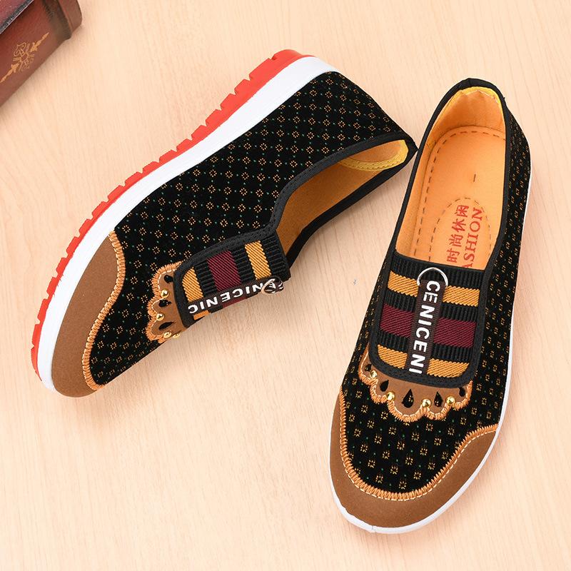 

Весенне-осенние тканевые туфли женские на мягкой подошве, средней и пожилой возраст, повседневные, удобные и легкие, на одну педаль. 36