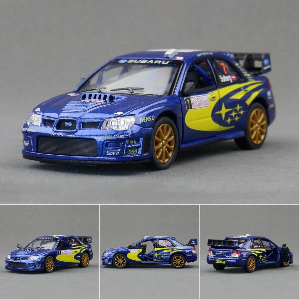 1/36 Subaru Impreza WRC Auto Sportiva Lega Metallo Pressofuso Modello in Scala Auto in Miniatura Modello di Auto Statica Collezionismo Giocattolo per Bambini Auto Veicoli