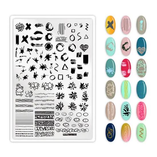 9.5X14.5cm Big Size Nail Stamping Plates Flower/Geometric Designs Nail Art Template For DIY Nail Decor 5.6cm round Stamper Plate