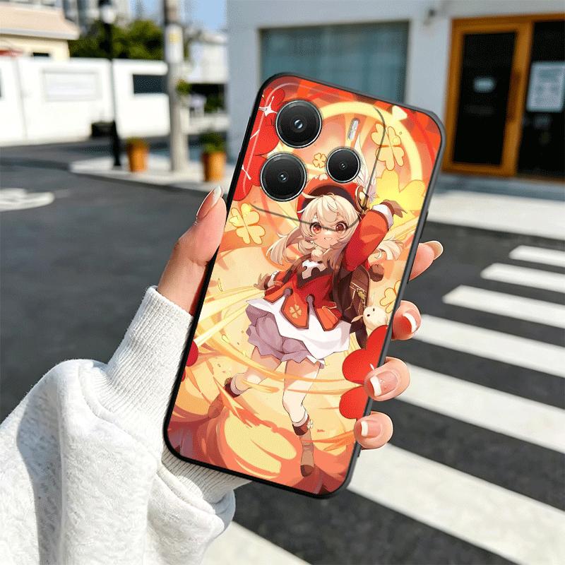 Genshin Impact Klee Soft Phone Case for Xiaomi Redmi Note 12 13 14 15 Pro Plus 11 12S 11S 11T 10 4G Black Cover Back Shell