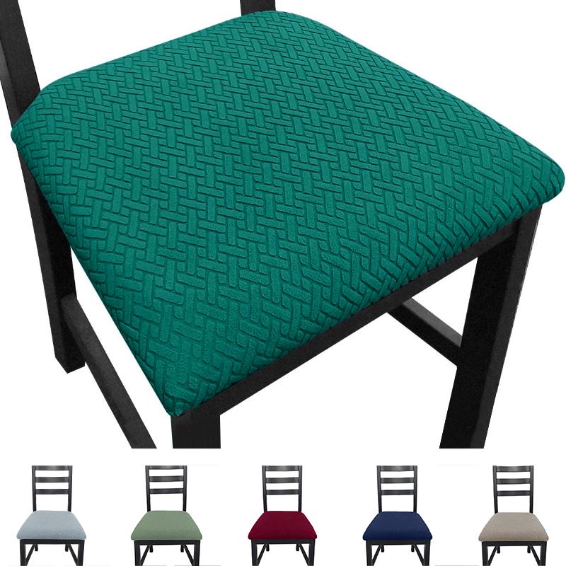 

Жаккардовая ткань, большие эластичные чехлы на сиденья стульев, съемные моющиеся чехлы на подушки универсального размера для мягкой столовой, банкета