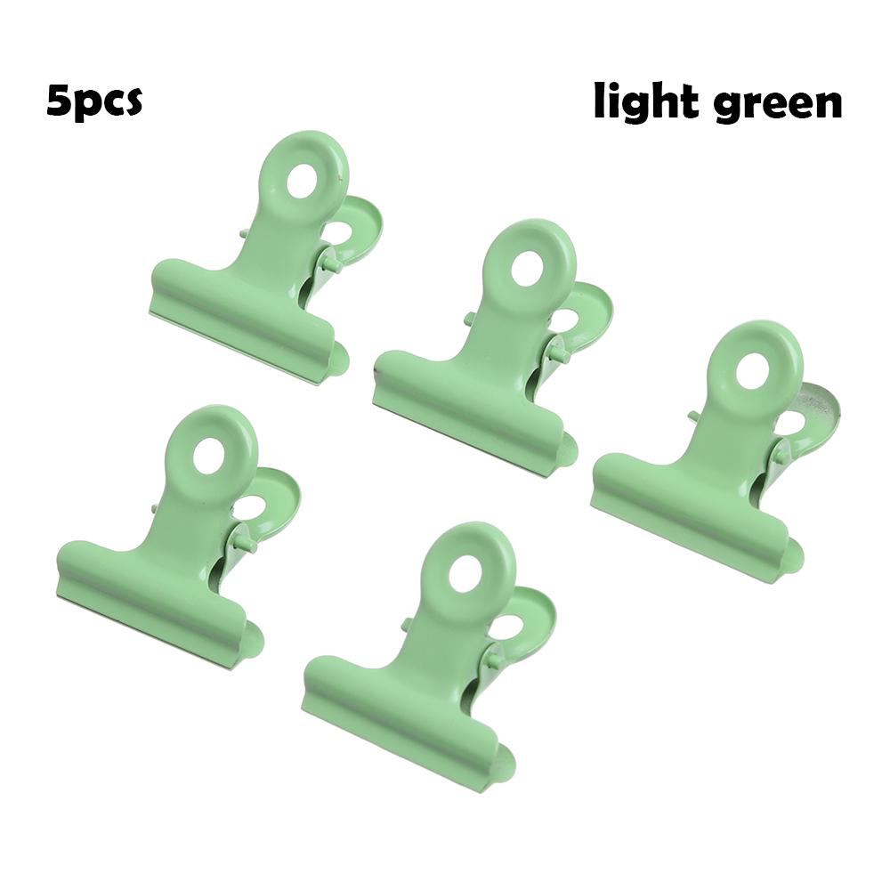 5PCS Cute Metal Clip Candly Color Metal Binder Clips Notebook Letter Paper Clip Office Clip