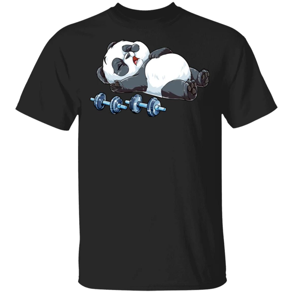 The Struggle Is Real Funny Panda Gym Weightlifting Fitness TShirt 100 Cotton ONeck Short Sleeve Summer Casual Unisexs Tshirt S