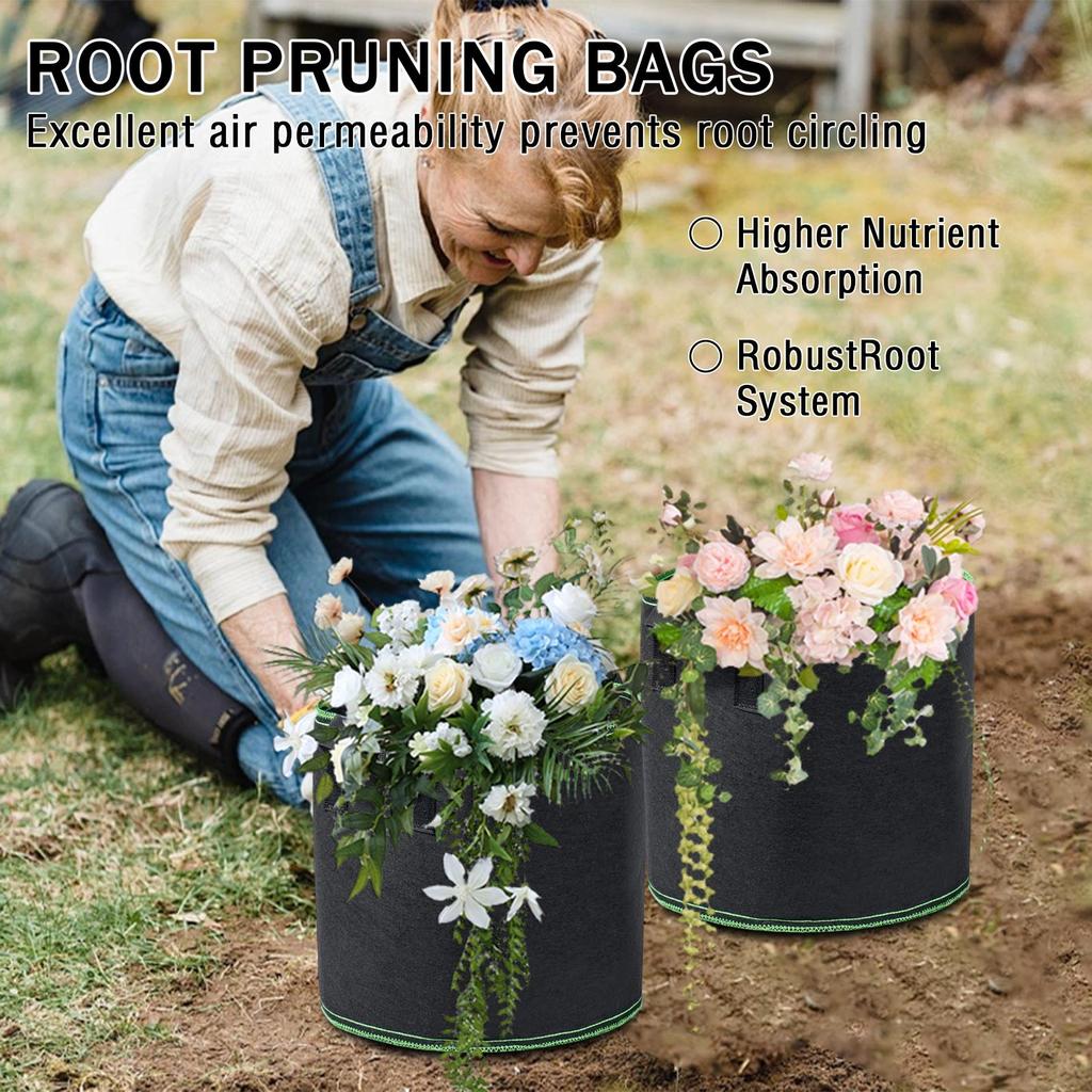 5 Gallon Fabric Grow, Bag, Non Woven Plant Grow, Bag, Plant Grow, Pot, Grow, Bag With Handle, Plant Grow, Bag