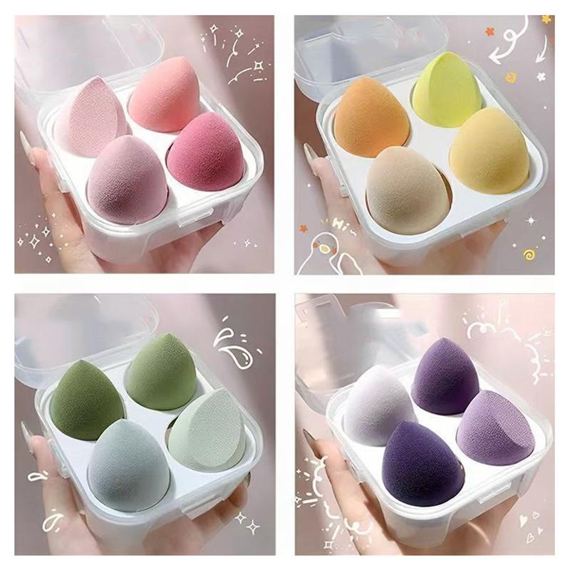4 Pièces Éponge Maquillage Œuf Houppette Cosmétique Éponges Fond de Teint Houppettes Poudre Accessoires Maquillage Femmes Outils Beauté