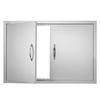 BBQ Access Door, 915x610 Mm Double Outdoor Kitchen Door, Stainless Steel Flush Mount Door, Wall Vertical Door with Handles, for BBQ Island, Grilling