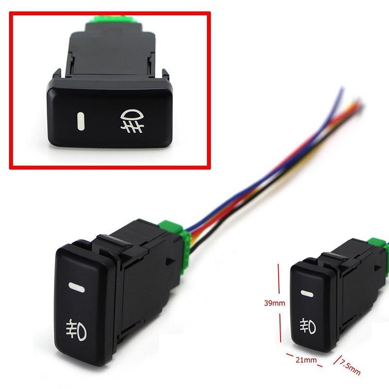 Waterproof Car Fog Light Push Button Switch With Wiring Harness Socket Auto Modification Replacement Control Switch Accessory