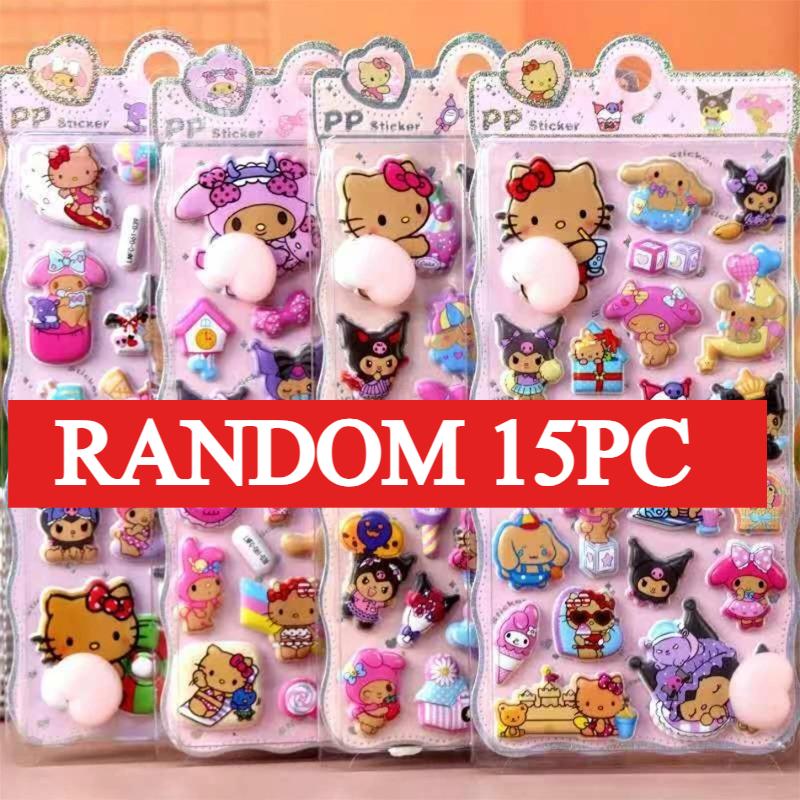 New Hot KittyThickened soft and cute butt pinchable stress relief sticker children's cartoon Crayon Shin-chan decorative sticker