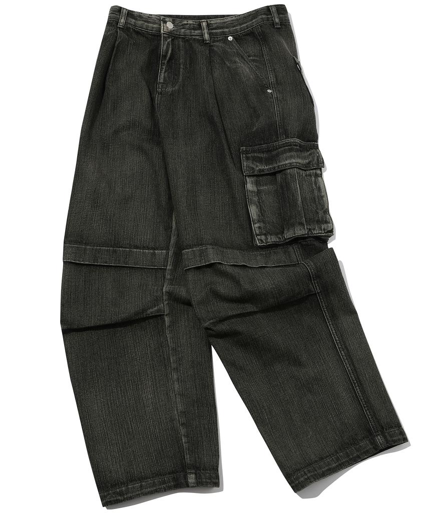 CPGN STUDIO Wide Cut Cargo Denim Pants Smoked Tan