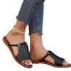 Women's Plus Size New Summer Flat Open Toe Woven European American Casual Outdoor Slide Sandals