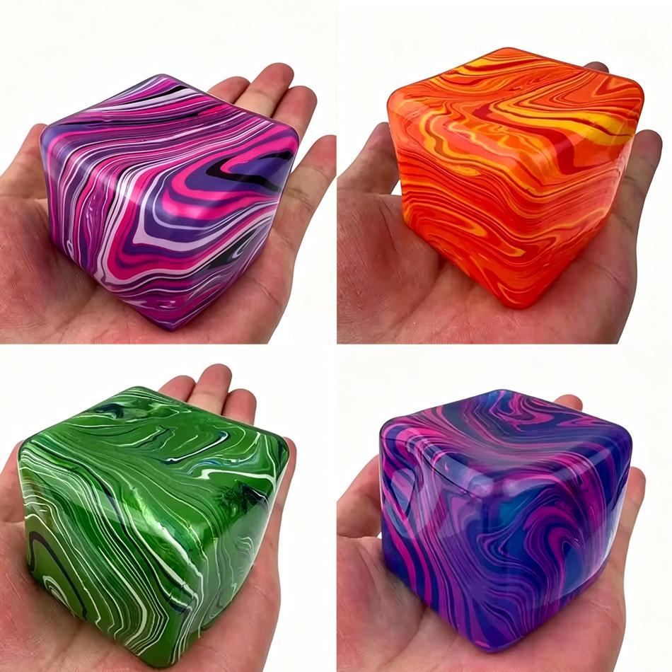 Stress Cube Squishy Fidget Toys For Relaxation High Density Gel Filled Fidgets For Classroom Sensory Calming Toys For Kids Adult
