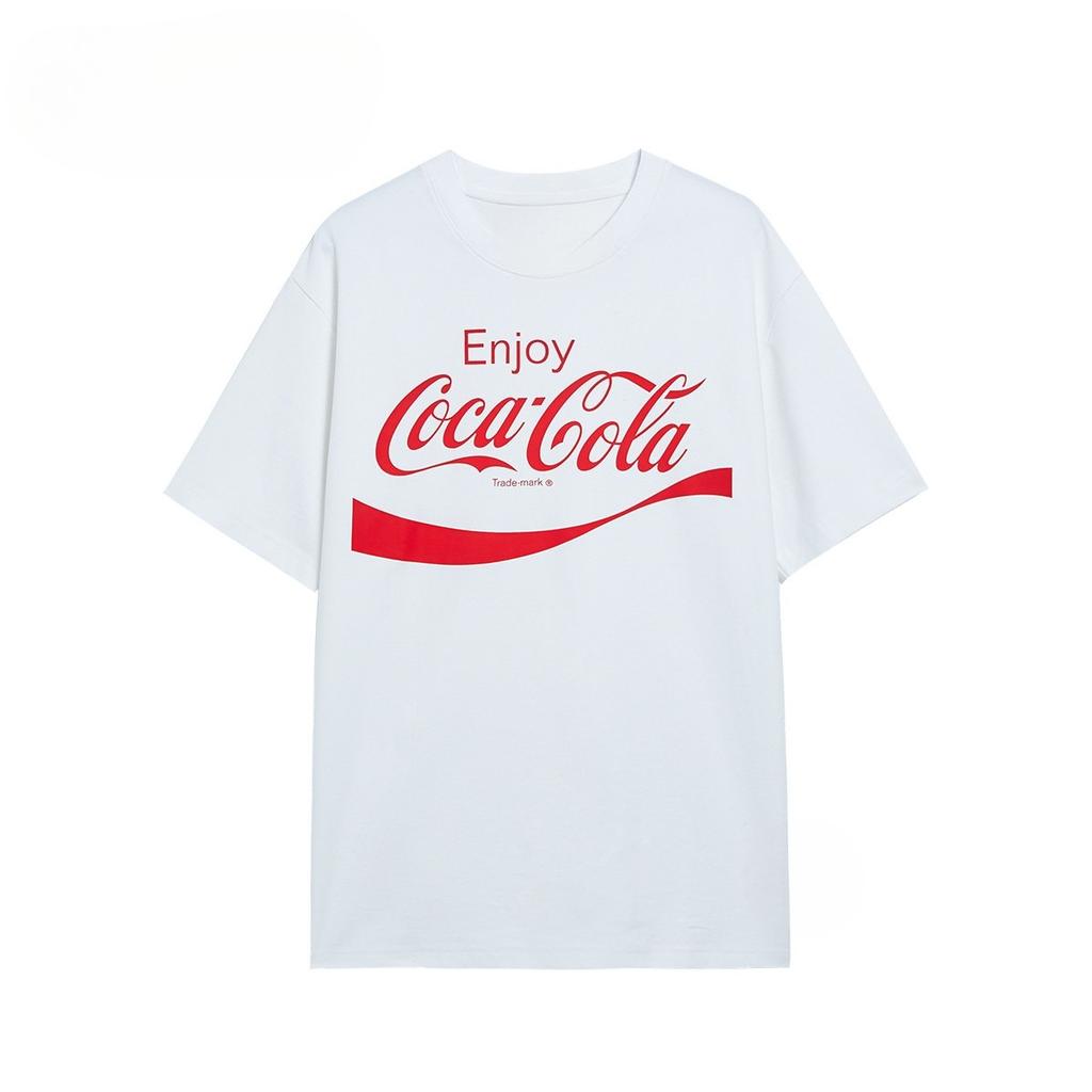2026 New Trendy Fashion Coke Simple Letter Logo Red Casual TShirt Unisexs Clothing and Womens Clothing Top Summer T Shirt