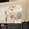 Punch-Free Kitchen Hanging Rod for Utensils, Spatulas, and Pots - Multi-Functional Wall-Mounted Storage Rack