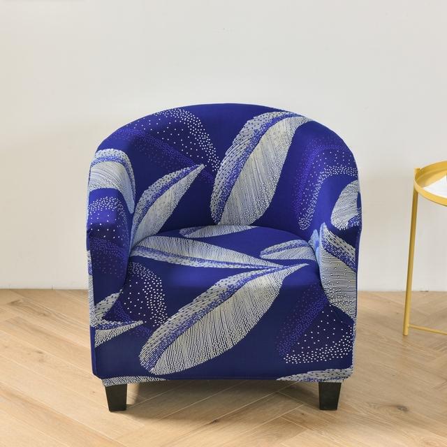 Club Chair Cover Stretch Tub Chair Slipcover Printed Sofa Cover Spandex Couch Covers For Living Room Bar Study