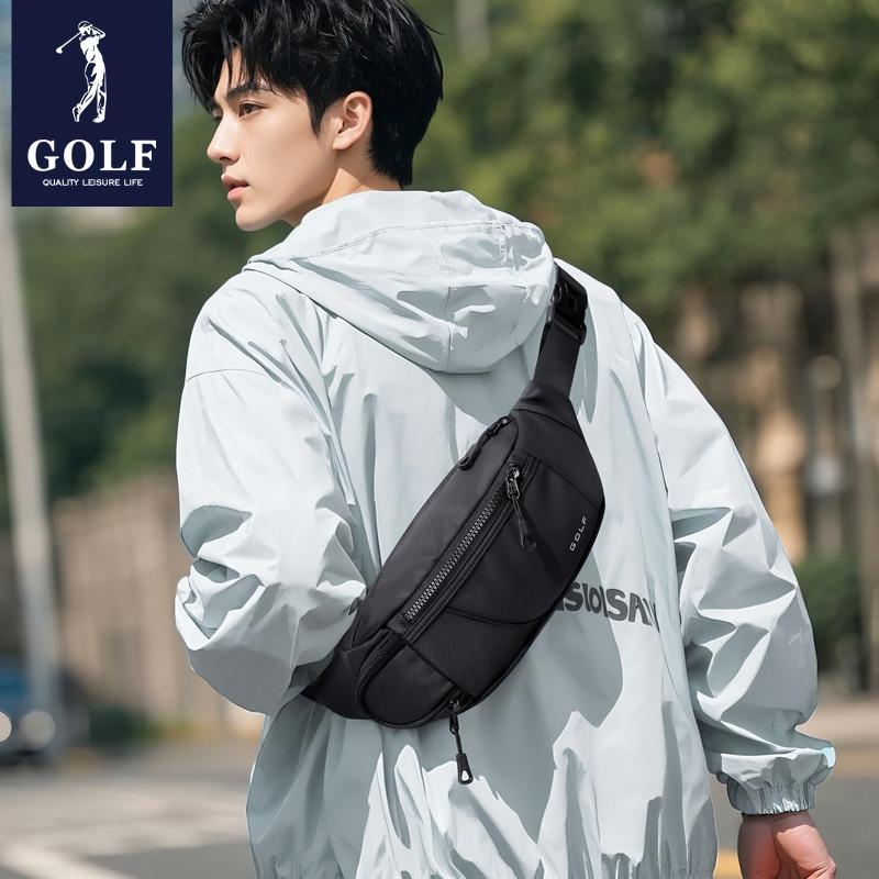 GOLF breast bag, men's casual messenger bag, shoulder mobile phone bag, multi-compartment household sports, anti-splashing cycling fanny pack