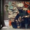 2D Flat Naruto Anime Kakashi Hatake Winter Tree Crow Print Waterproof Shower Curtain for Bathroom Decor