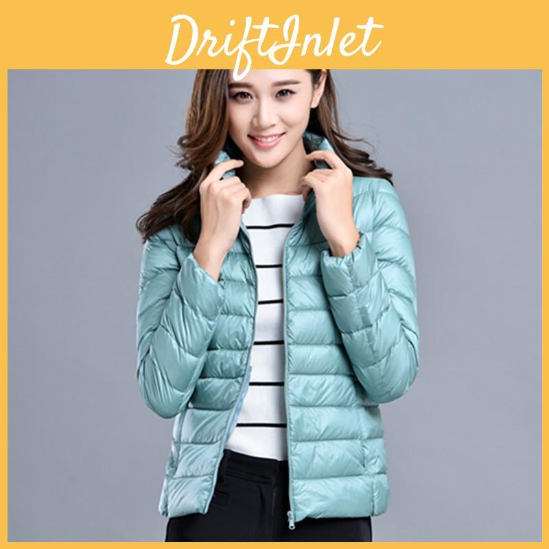 And Winter Lightweight New Autumn Down Coat Womens Standing Neck Slim Fit Short Large Duck Down Coat