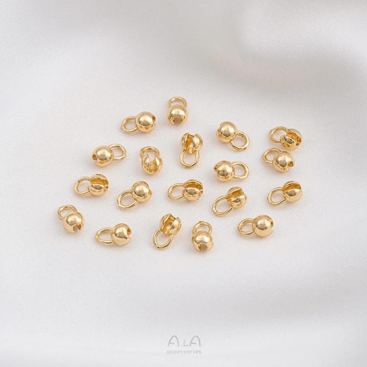 14K Gold-Filled Color-Retention Clasp Connector Beads and End Caps for DIY Jewelry