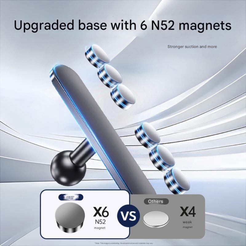 Portable Gym Phone Holder with N52 Magnets Secure Base Magnetic Phone Stand 4.5-7 Inch Smartphones Anywhere Gift