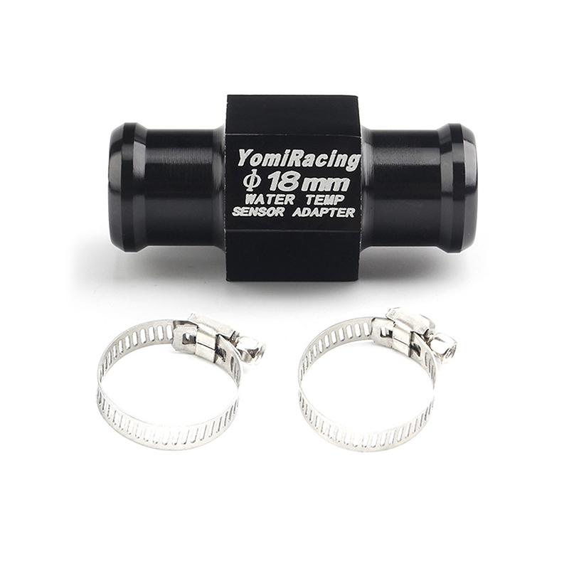 New Black Water Temperature Gauge Radiator Temperature Water Temperature Connector Pipe Sensor 16MM 18MM 20MM 22MM Hose Adapter