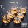 Double-Layer Heat-Resistant Glass Tea Cup with Handle for Kung Fu Tea