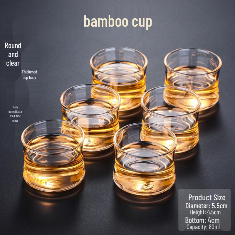 Double-Layer Heat-Resistant Glass Tea Cup with Handle for Kung Fu Tea