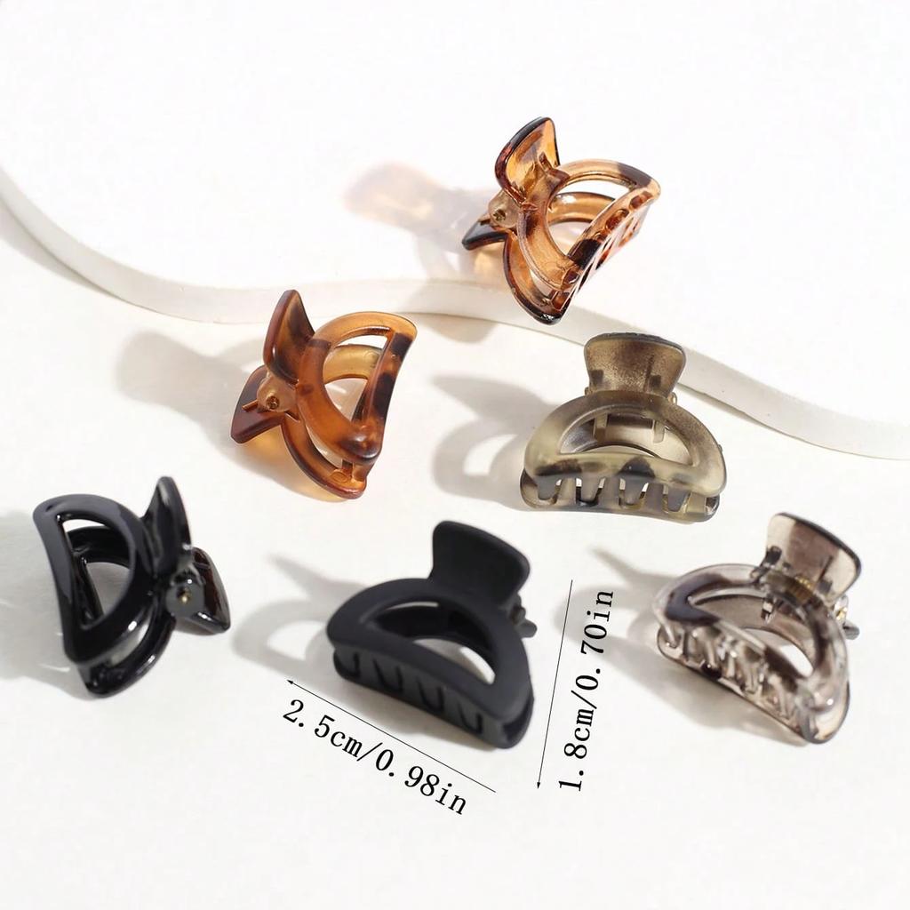 Nya slumpmässiga 10 st mini-blommor i akryl hårspännen för kvinnor vintage hårklor krabbklämma hårspännen flicka huvudbonad tillbehör