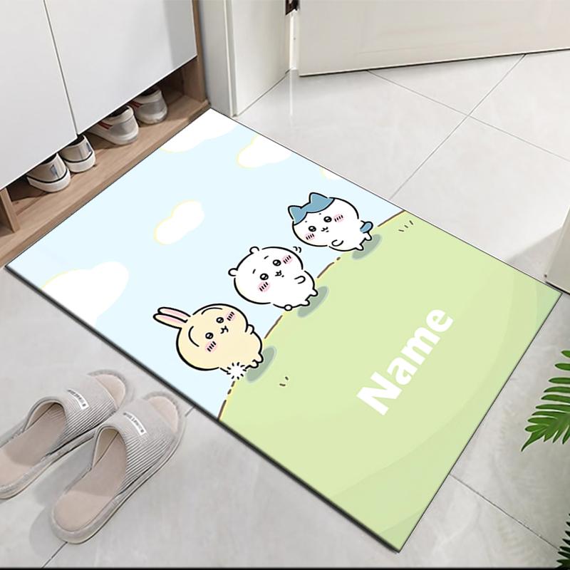 Custom Name Usagi Printed Carpet, for Office Chair Living Room Bedroom Kitchen Room Decor Gifts.