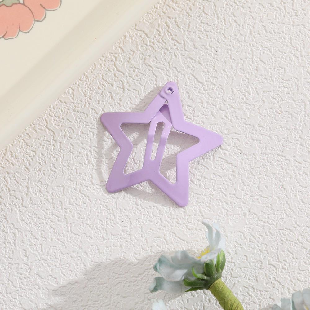 Children's Candy Color Star Hair Clips - Small Size BB Bangs Accessories