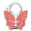Foldable Sturdy Butterfly Purse Hook Colorful Glitter Metal Frame Table Bag Holder for Cafe Bar Outdoor Use