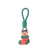 Waterproof Santa Claus Keychain Sewn Leather Elk Pendant Small Gift Christmas Key Ring  Women