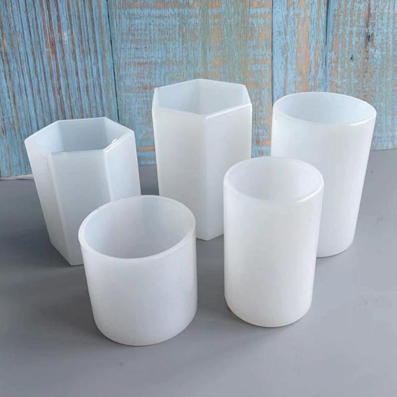 1PC Candle Molds for DIY Crafts Wax Candle Making 3D Making Soaps Multi-size Pillar Casting Silicone Moulds Hexagonal Cylinder