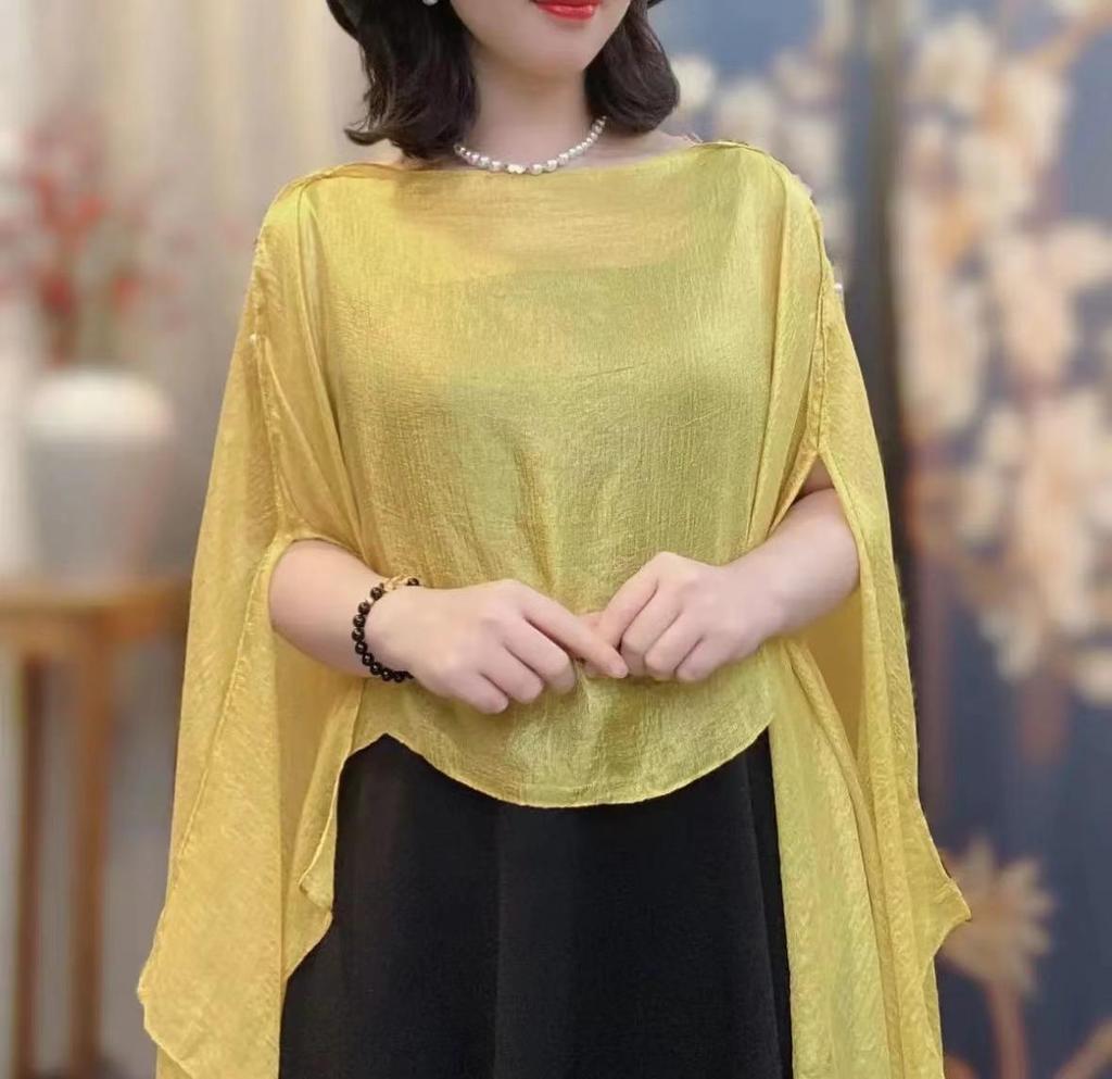 Summer Fashion Solid Color Sun Protection Silk Scarf Shawl for Women