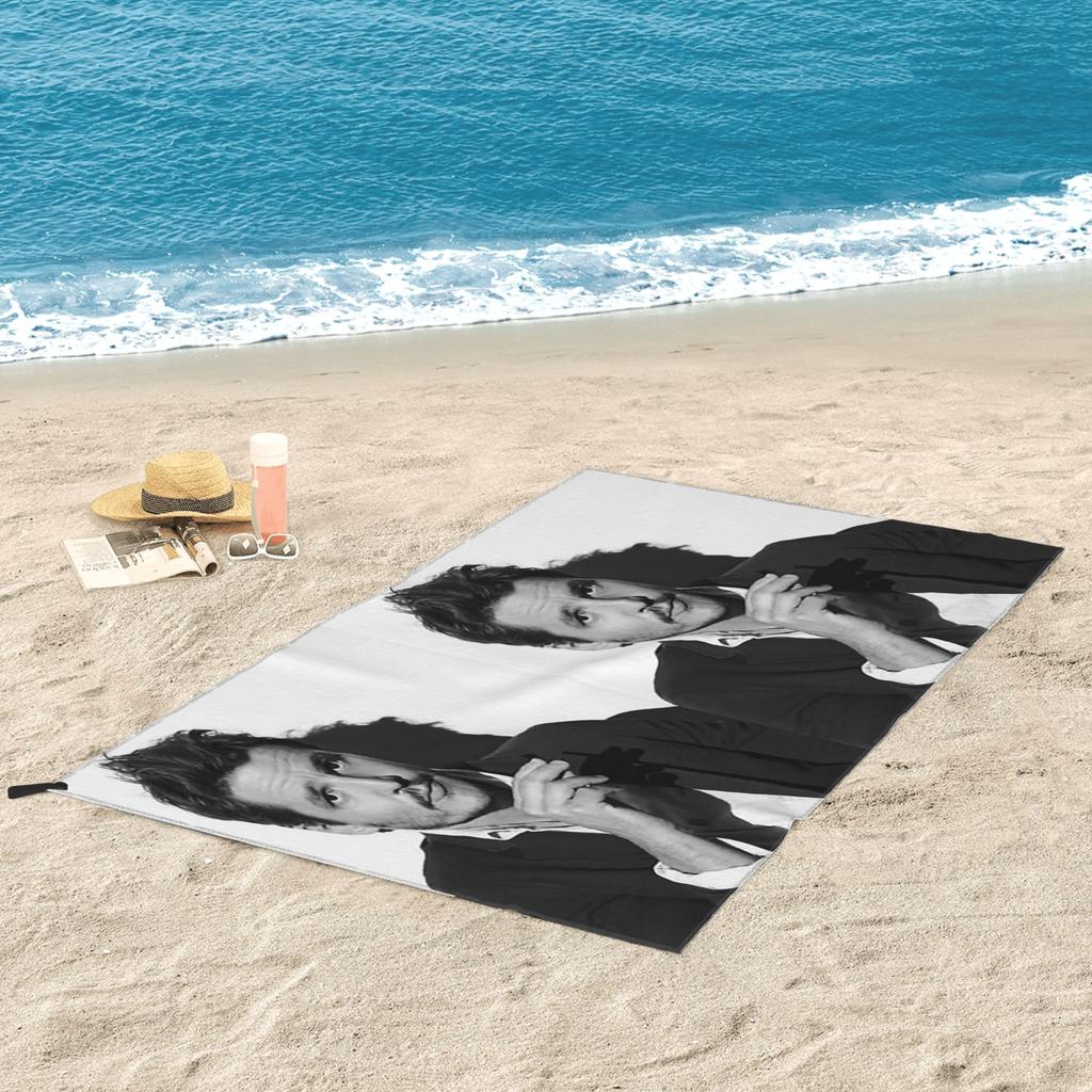 Pedro Pascal Sacred Heart Beach Towel Soft Microfiber Quick Dry Absorbent Quick Towels For Swimming