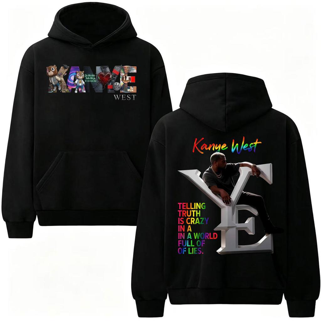 Kanye West Rapper 2026 Musikfans Merch Hoodies Herrenbekleidung Hip Hop Popmusik Sweatshirt Hohe Qualität Lässiger Hoodie Pullover